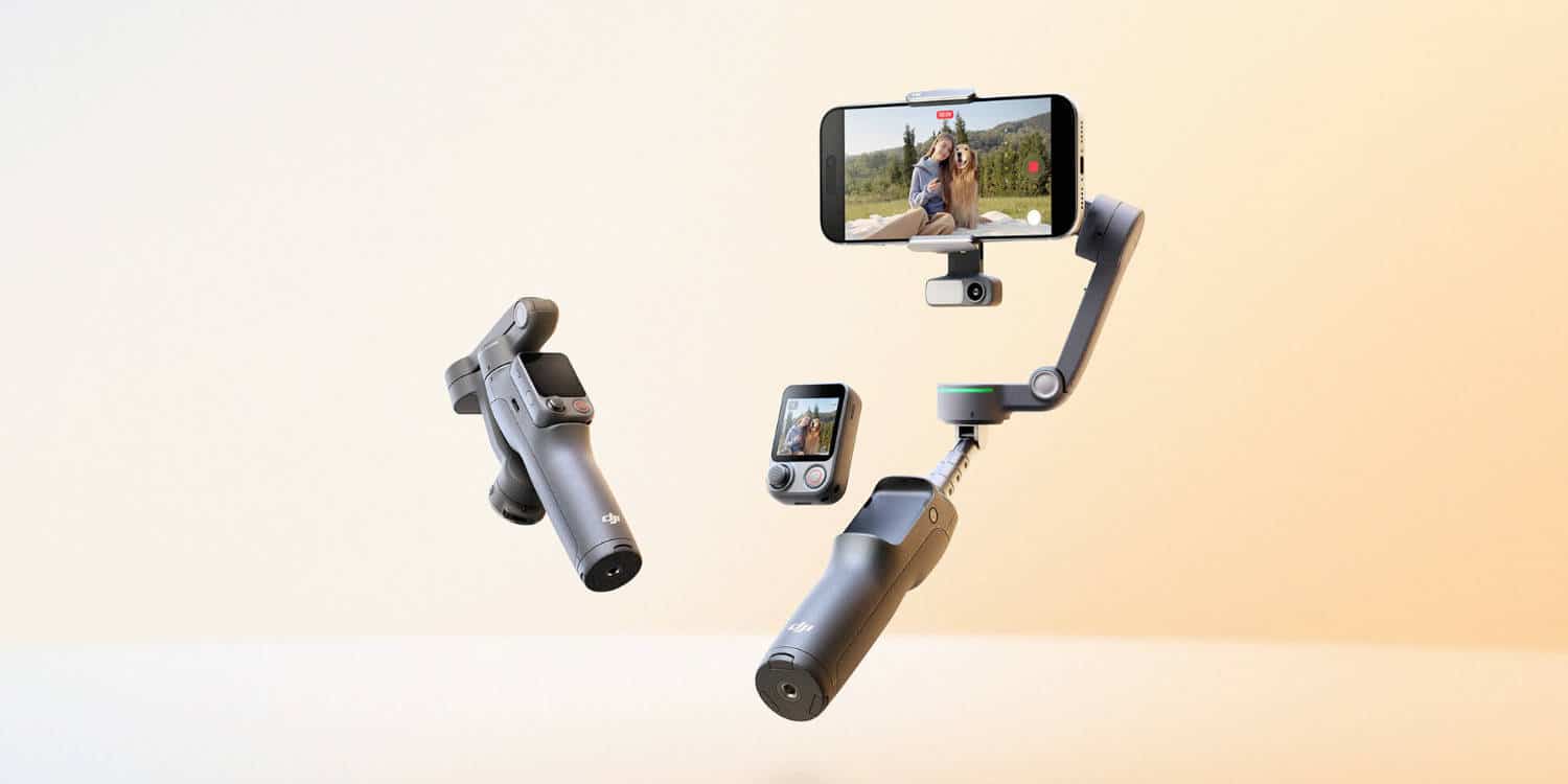 Gimbal DJI Osmo Mobile 8P z telefonem do stabilizacji nagrań.