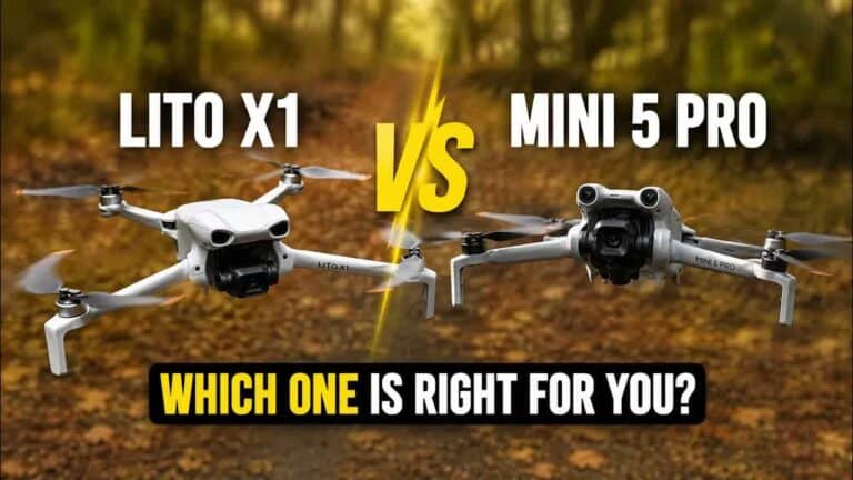 Porównanie dronów Lito X1 i Mini 5 Pro dla entuzjastów UAV.
